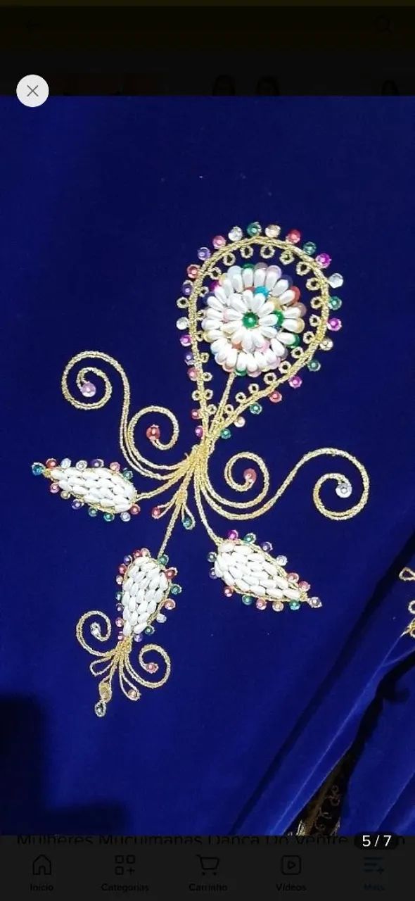 Abaya Dança do Ventre Capa árabe muçulmana luxo - Foto 5