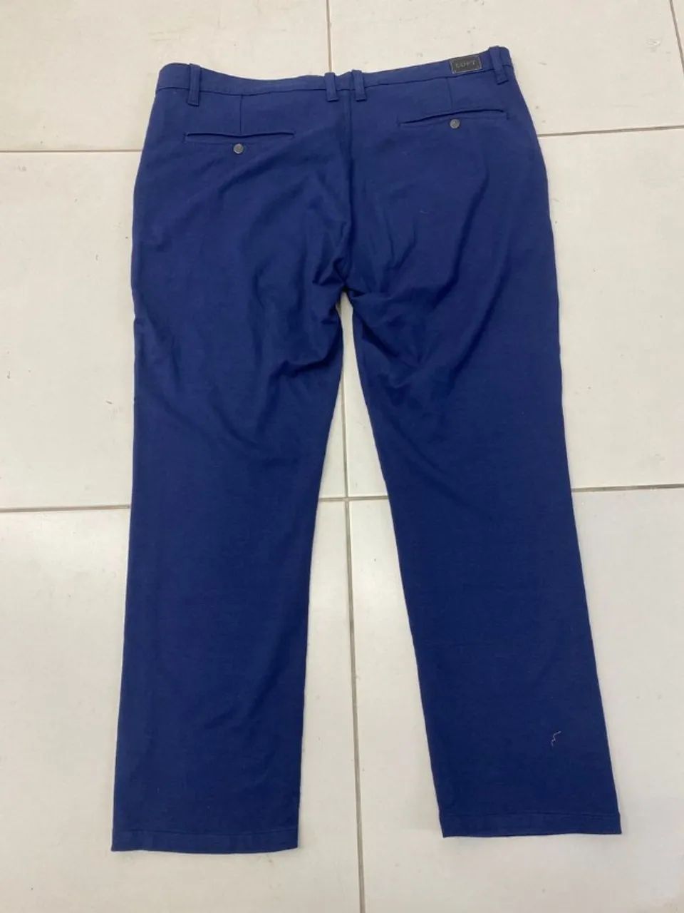 Calça Alfaiataria Loft Viscose/Elastano azul  - Foto 3