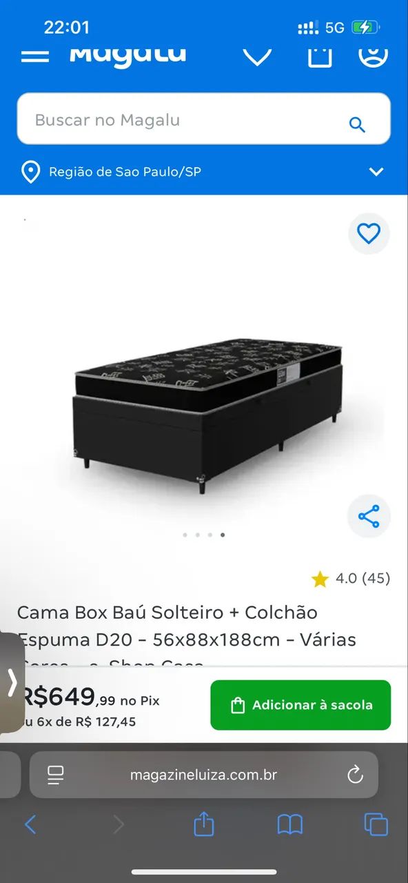 cama solteiro bau - Foto 2