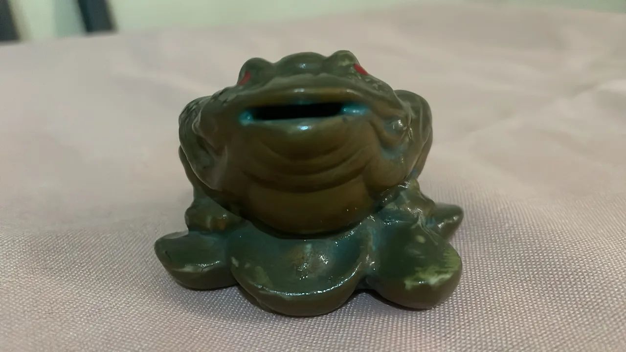 Enfeite de sapo da sorte 