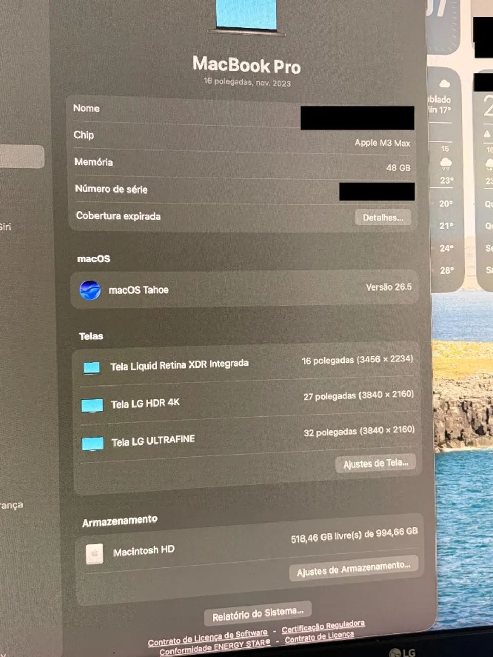 Apple Macbook Pro 16 M3 Max 48gb 1tb Preto - Foto 3