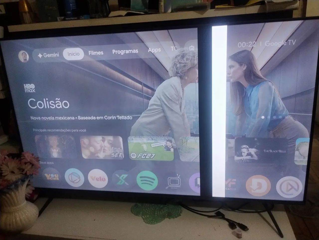 Tv TCL 55 polegadas Quebrada