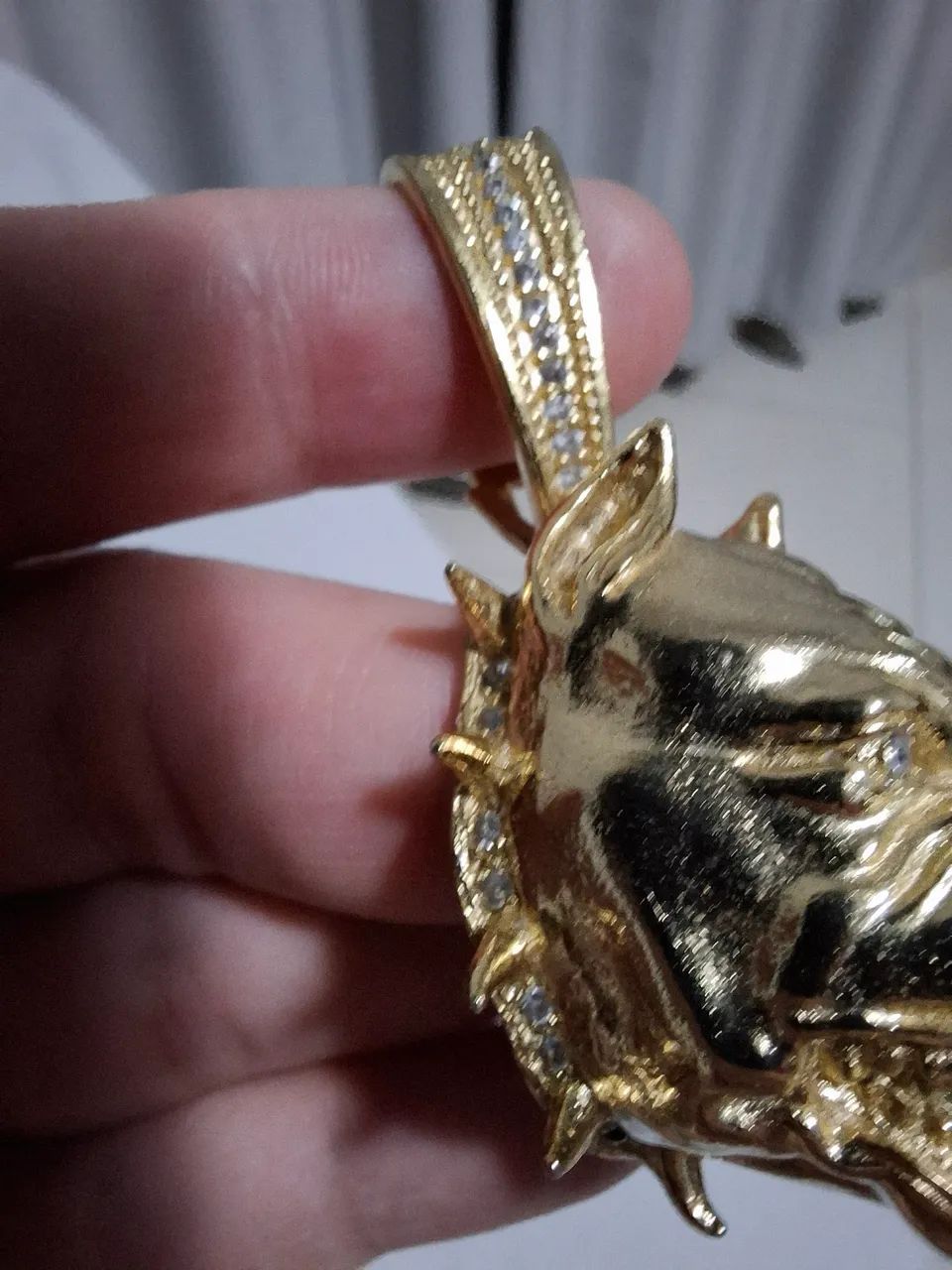 PINGENTE PITBULL CRAVEJADO - FEITO COM MOEDA ANTIGA - Foto 3