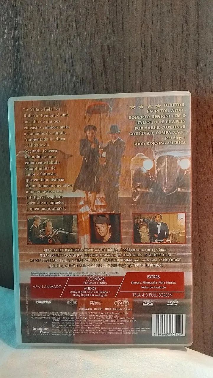 DVD A Vida É Bela Original áudio português  - Foto 2
