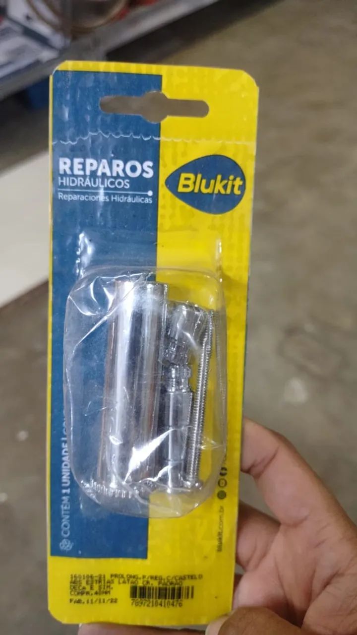 Blukit Prolongador P/registro Cromado Abs Latao Cromado 40mm Cromado Cromado Blukit Prolon - Foto 2