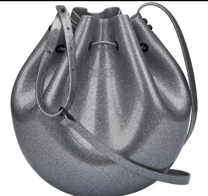 Melissa: Bolsa Sac Bag prata glitter - Nova, nunca usada - Foto 4