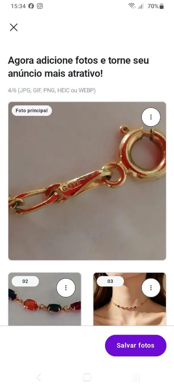 Gargantilha ouro  18KGF  MARCA GALLE MUITO MAIS RESISTENTE NÃO É UM SIMPLES FOLHEAD - Foto 4
