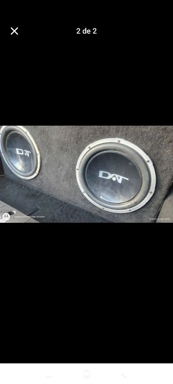 Par de subwoofer dat com caixa 