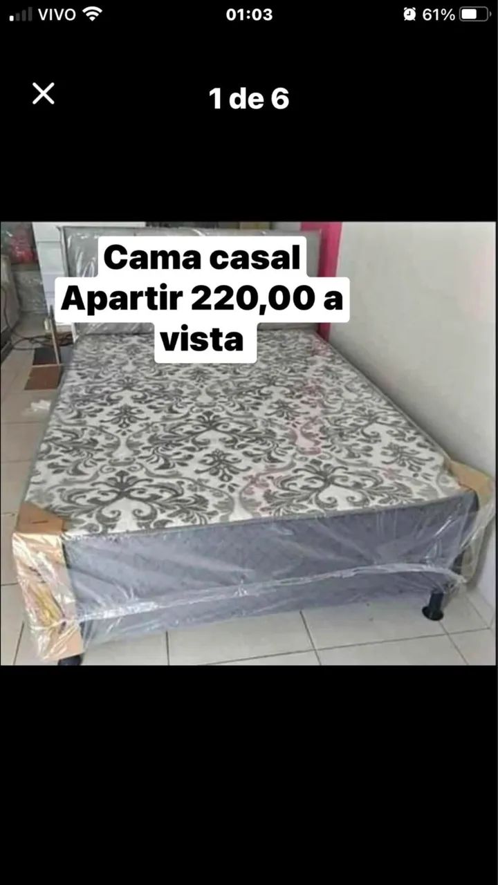 Cama casal da fábrica 