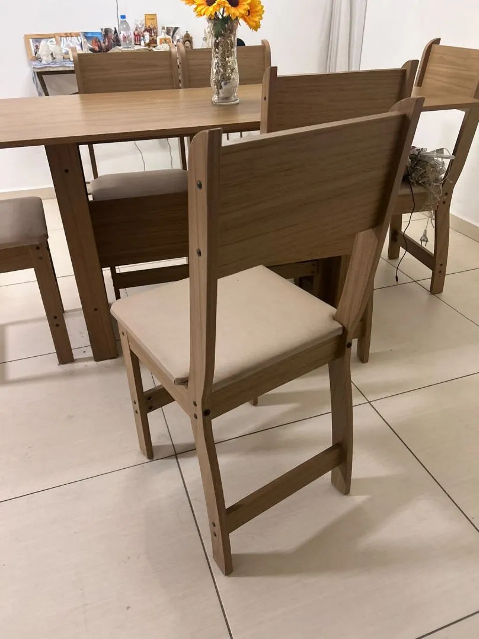 Mesa de 6 cadeiras Mdf - Foto 4