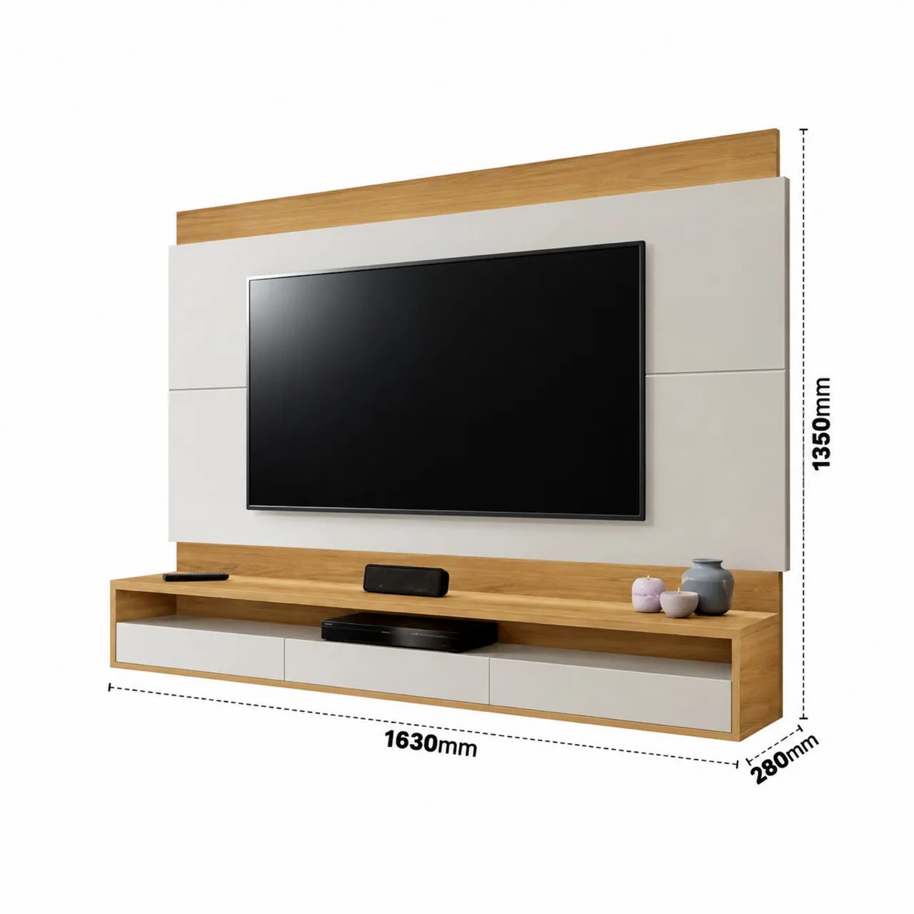 Painel Savoy Para Tv Até 65 Polegadas Com Led 3 Portas Basculante  - Foto 2