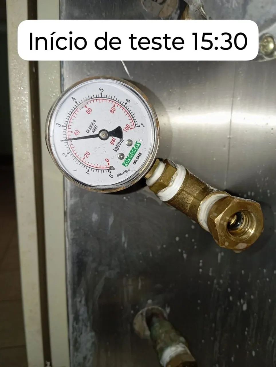 Teste de estanqueidade Gás Encanado 