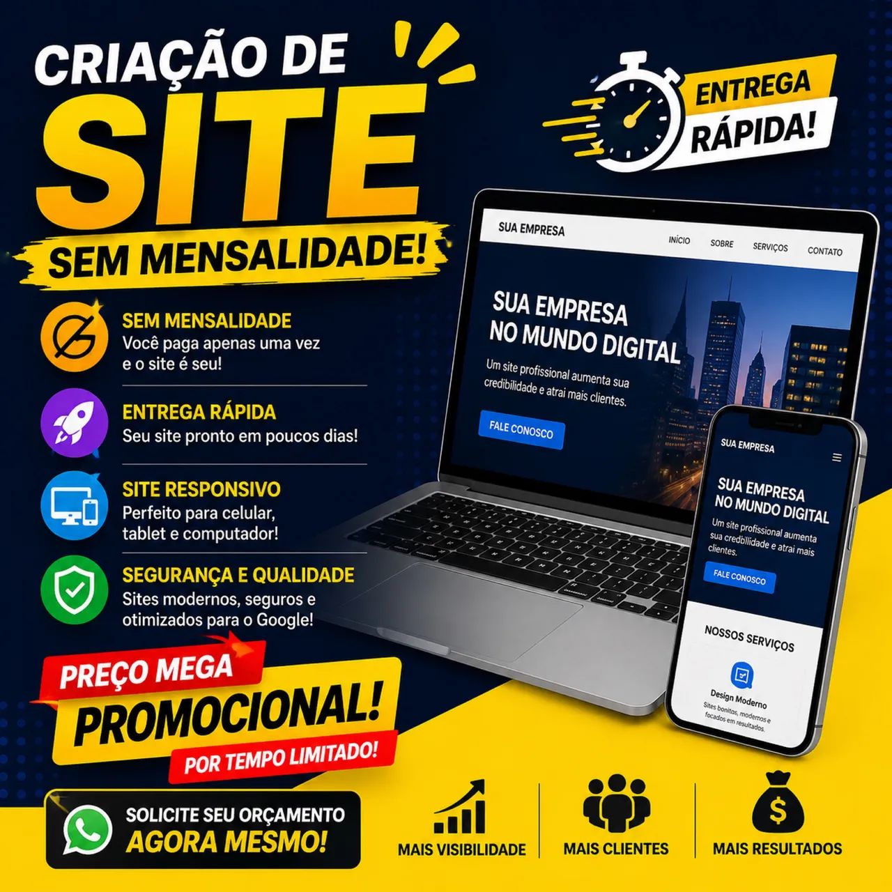     Criação de Site Profissional | Sem Mensalidade