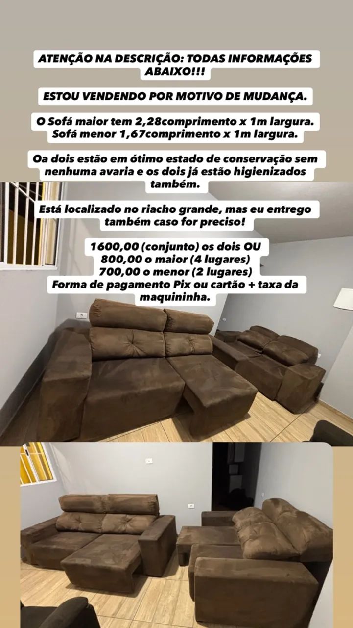 Vendo Sofá Retrátil e Reclinável de 2 e 4 lugares  - Foto 5