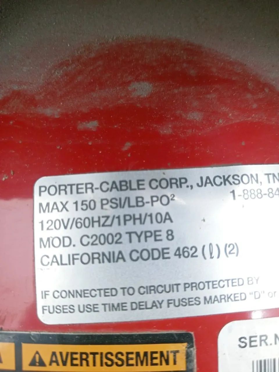 Compressor 150 PSI Porter-Cable 110/127V - Foto 3