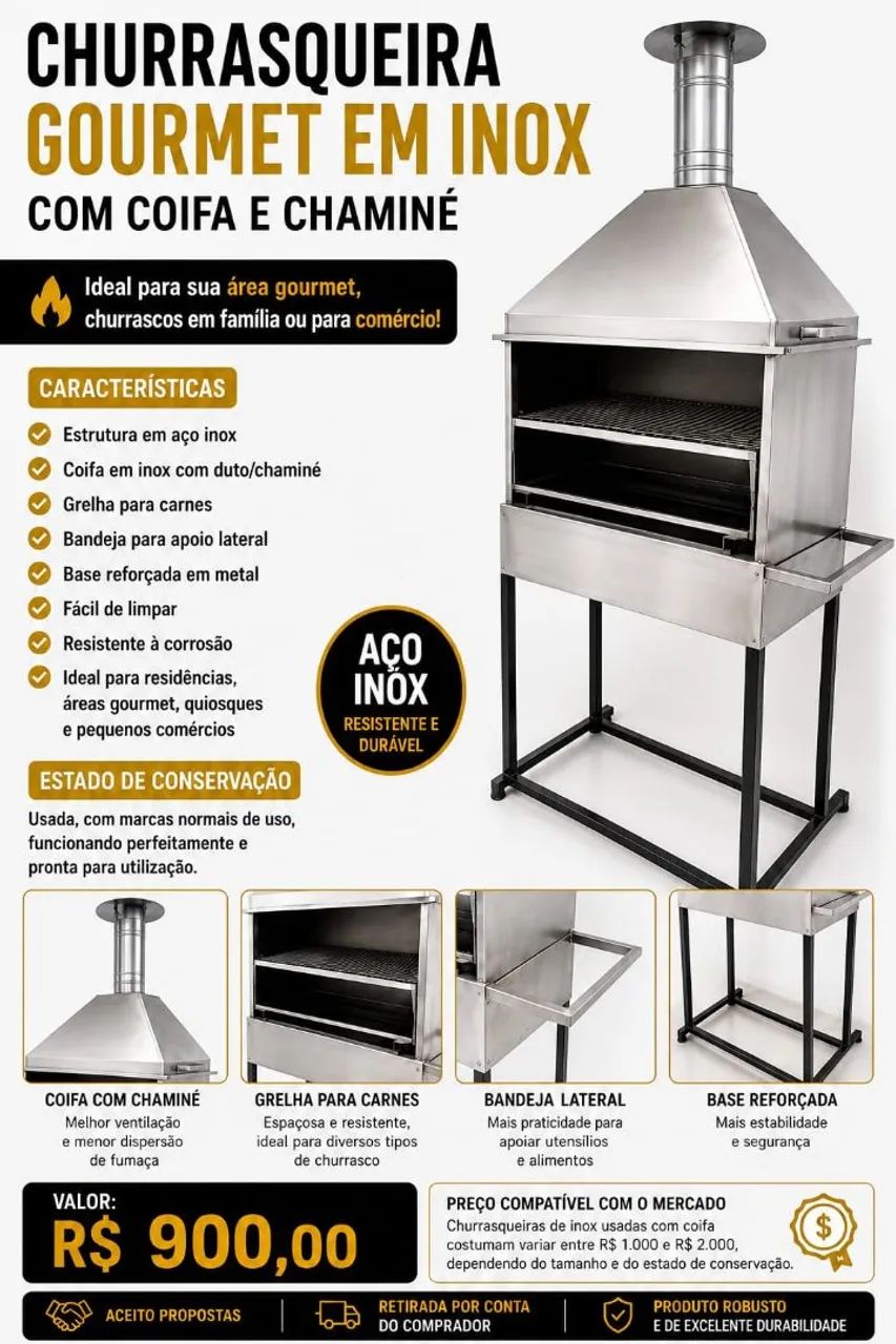 Churrasqueira inox 