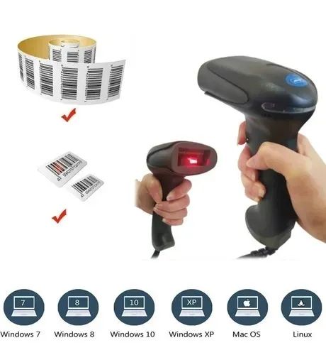 Leitor Código de Barras Knup KP-1026 USB com Fio Cabo 2m EAN POS Comercial pode retirar no - Foto 2