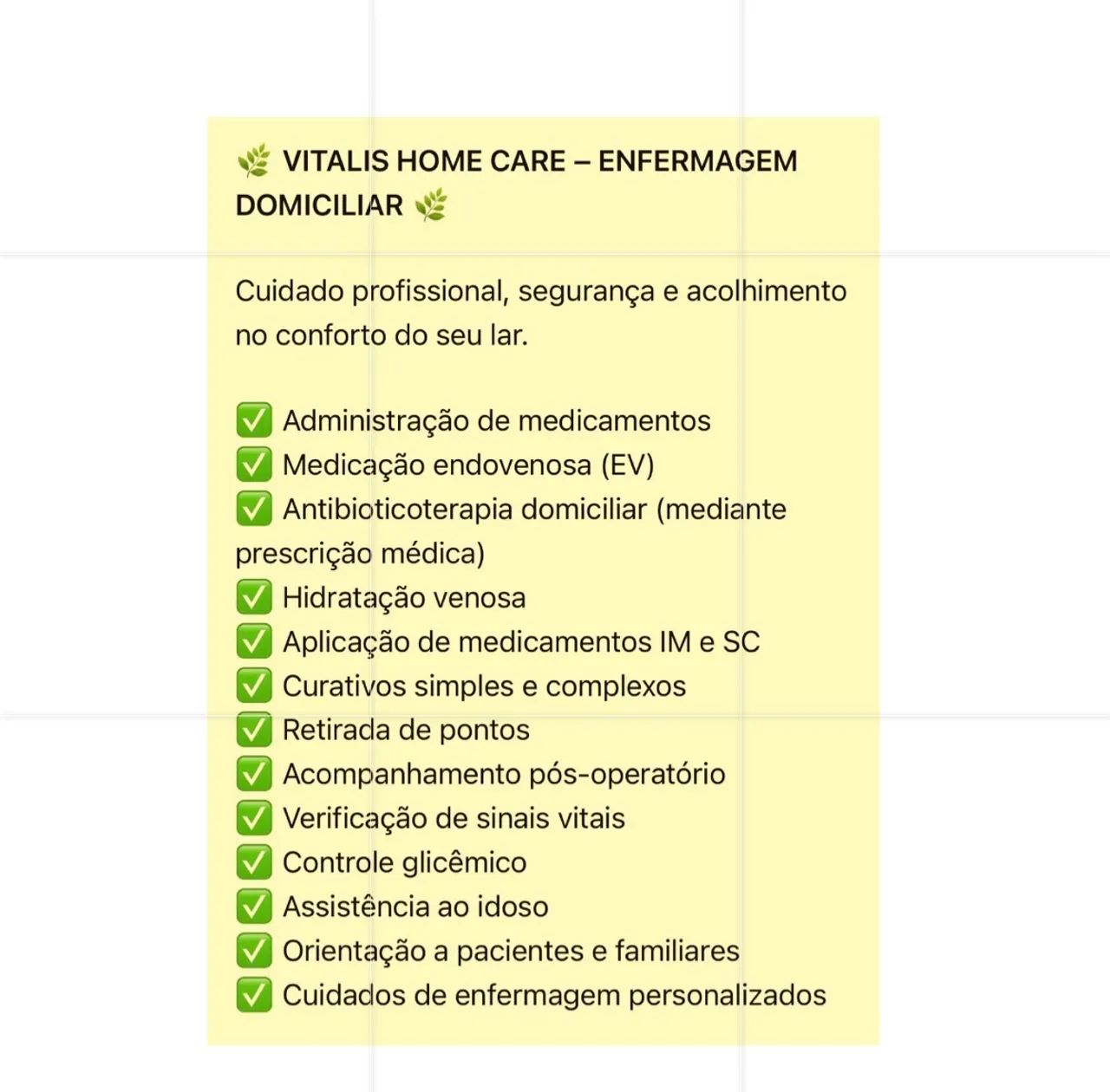 Enfermeira em domicílio 