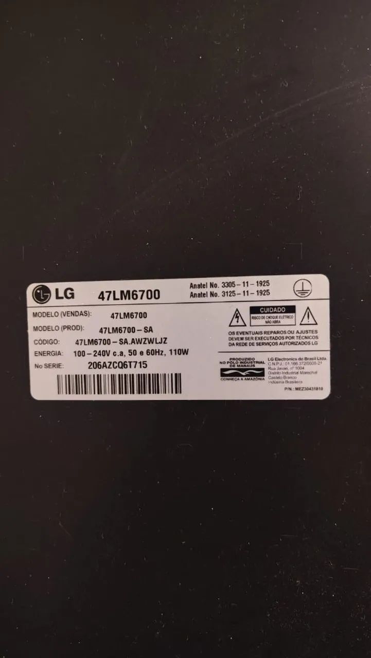 VENDO TV LG "RETIRADA DE PEÇAS* - Foto 2