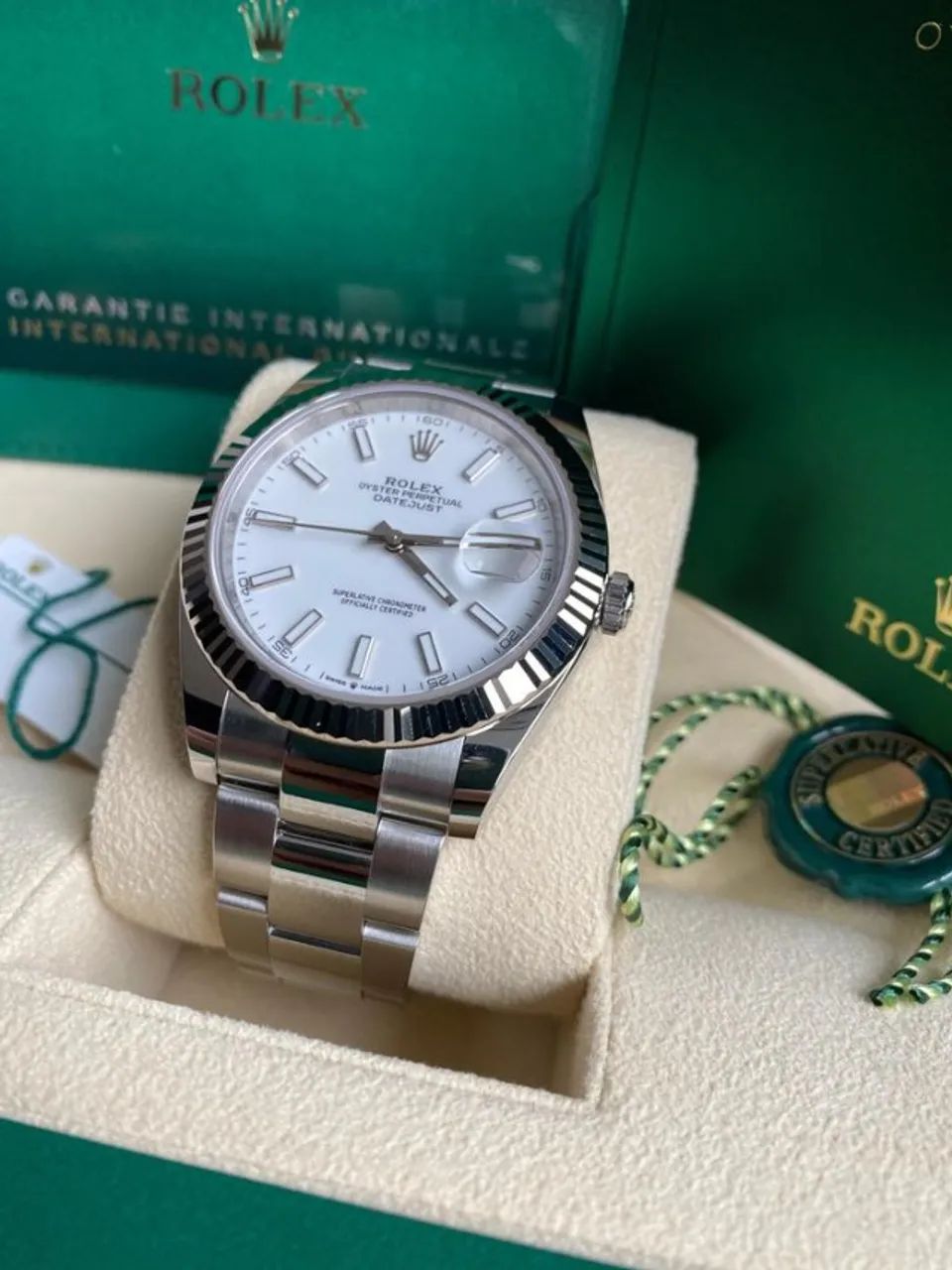 Rolex Date Just Branco Oyster Eta 3035 Automático Premium - Foto 4