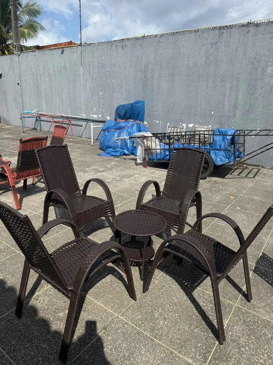 Kit de cadeiras de fibra sintética para área externa  - Foto 4