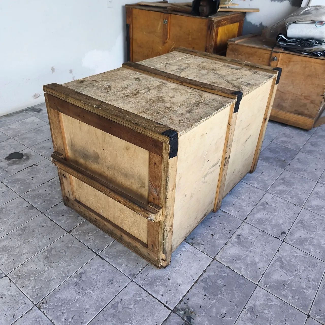 Caixote de madeira/ caixote de feira GRANDE  - Foto 2