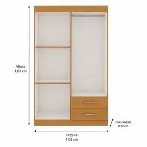  Guarda-Roupas Moscou com 4 Portas e espelho - Foto 2