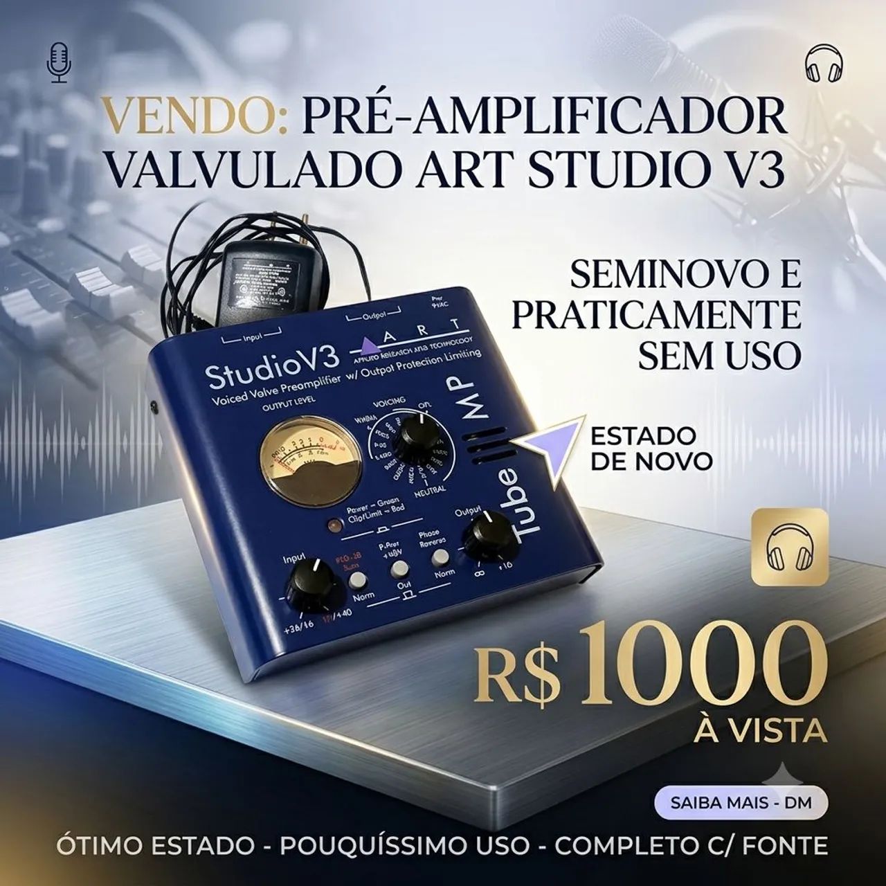 Pré Amplificador valvulado Art Studio V3