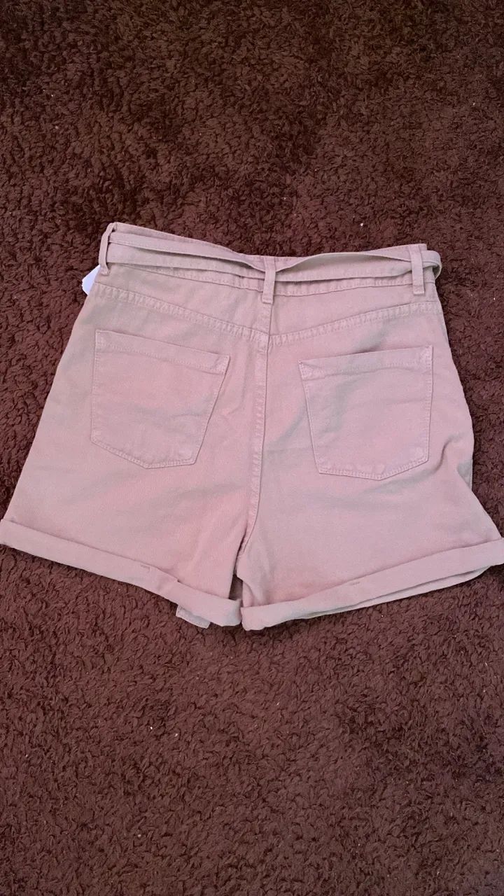 Short de sarja bege Tamanho 40 - Foto 2