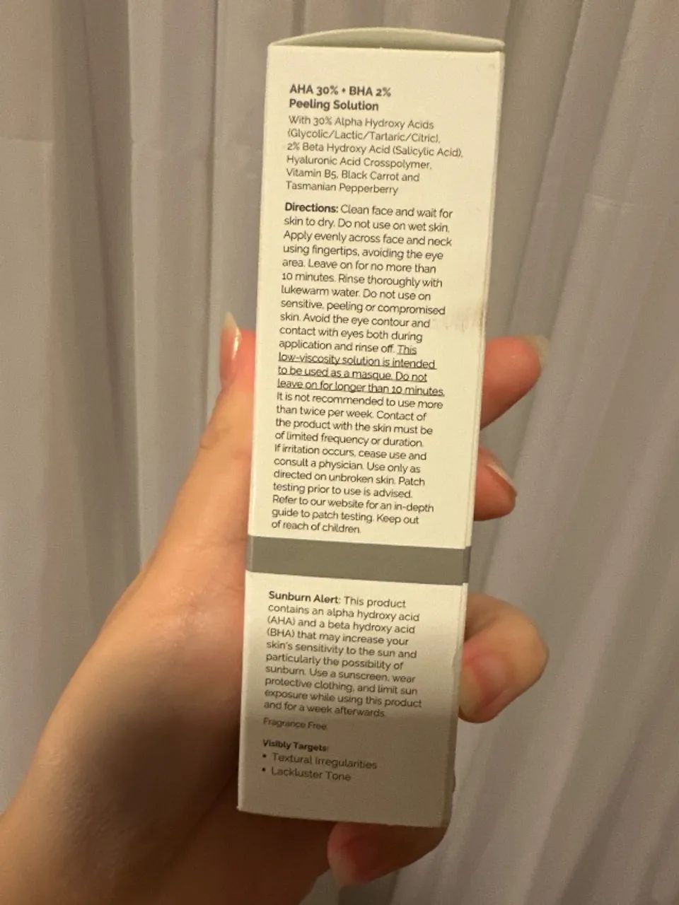 Peeling viral IMPORTADO The Ordinary AHA 30% + BHA 2% - Foto 3