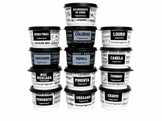 Kit 13 Potes Tupperware para Temperos