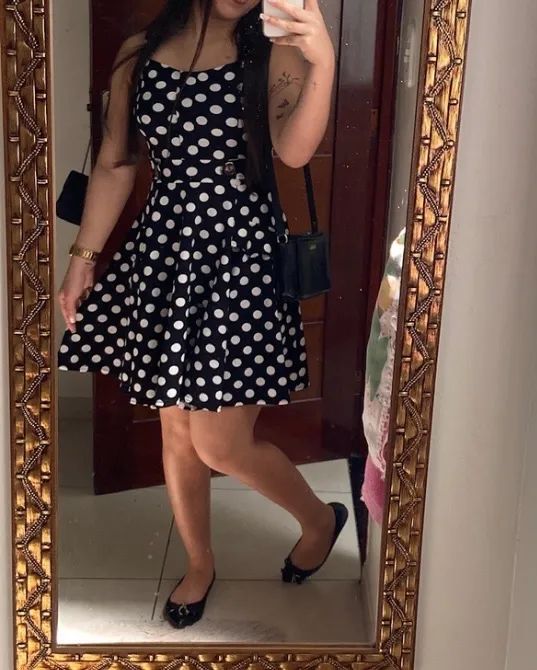 Vestido Godê de bolinhas - Foto 3