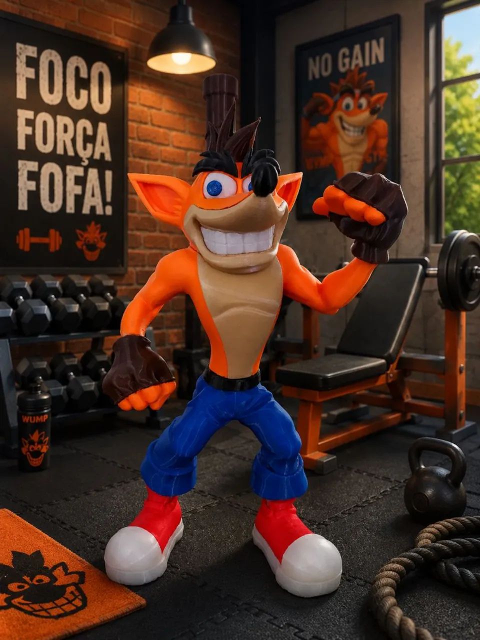 Action Figure Crash Bandicoot em 3D