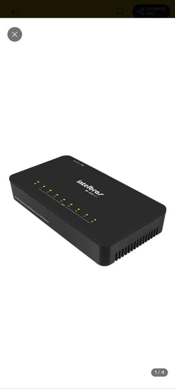 Switch 8 portas Gigabite Ethernet Intelbras