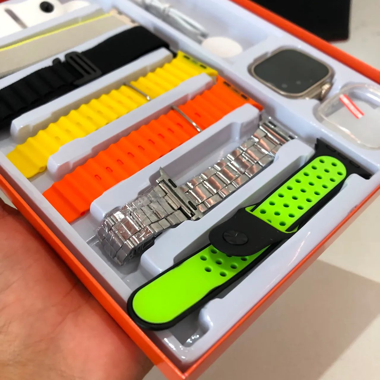 Smartwatch Com 7 Pulseiras e Brinde Novo - Foto 5