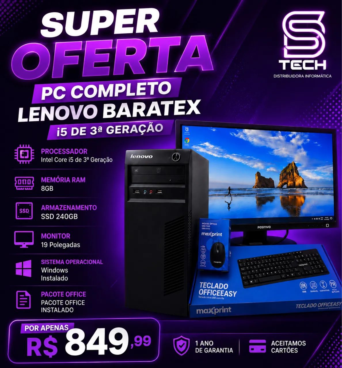 Computador completo i5 Lenovo  - Foto 2