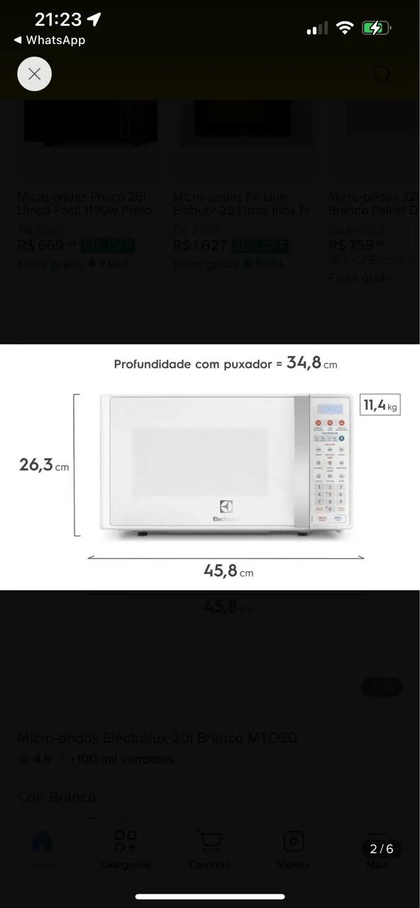 Microondas Electrolux 20l - Foto 2