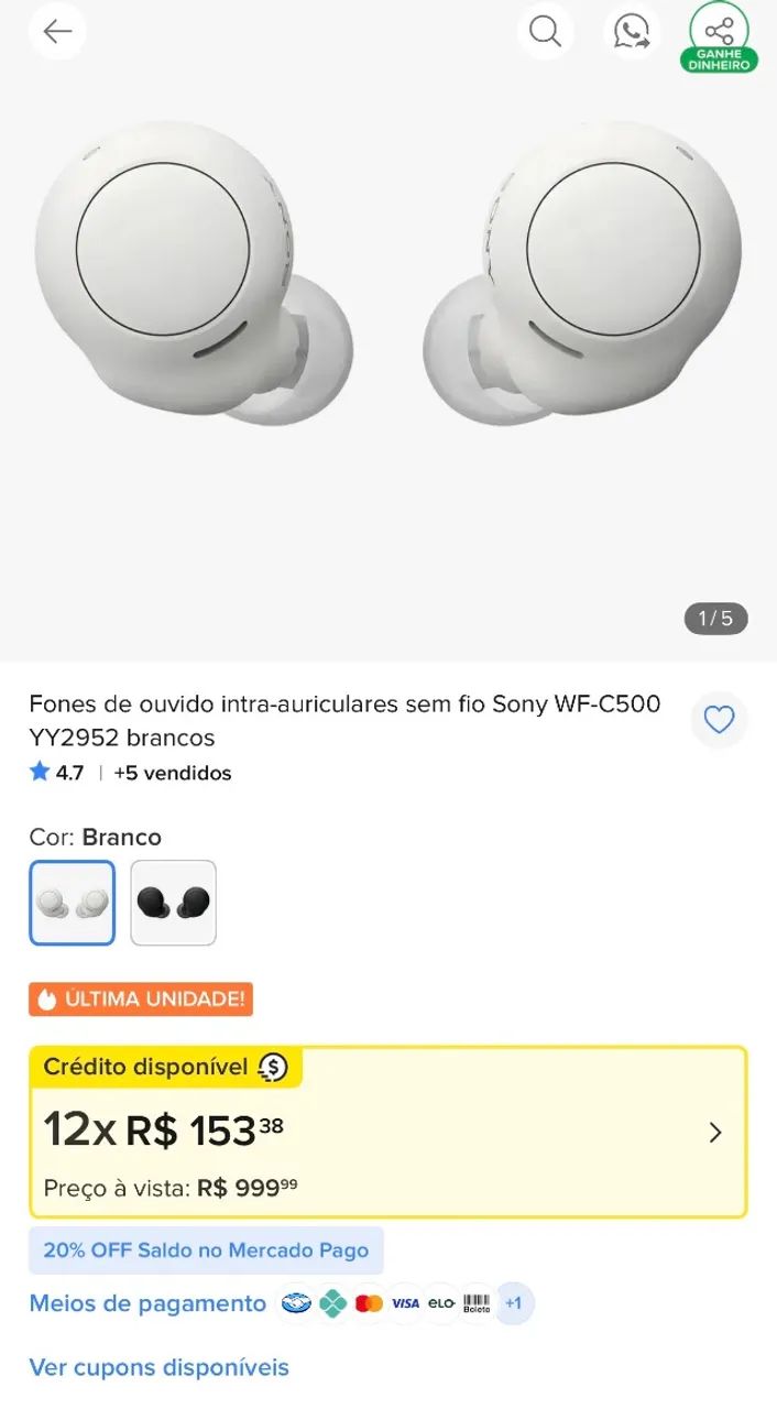 Fone de ouvido sony - Foto 2
