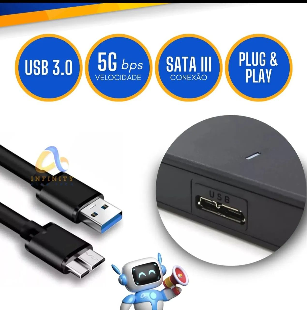 HD EXTERNO 500GB (NOVO) - Foto 4