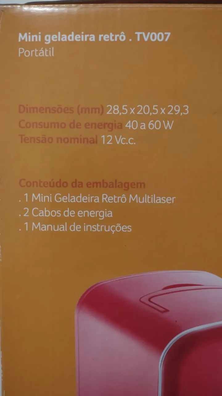 Mini Geladeira Retrô Multilaser - Foto 4