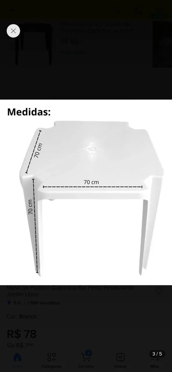 Mesa de bar branca