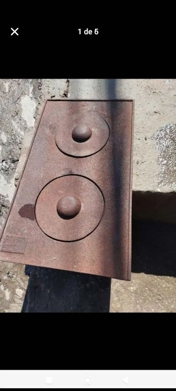 Chapa fogão a lenha 42x28 cm.