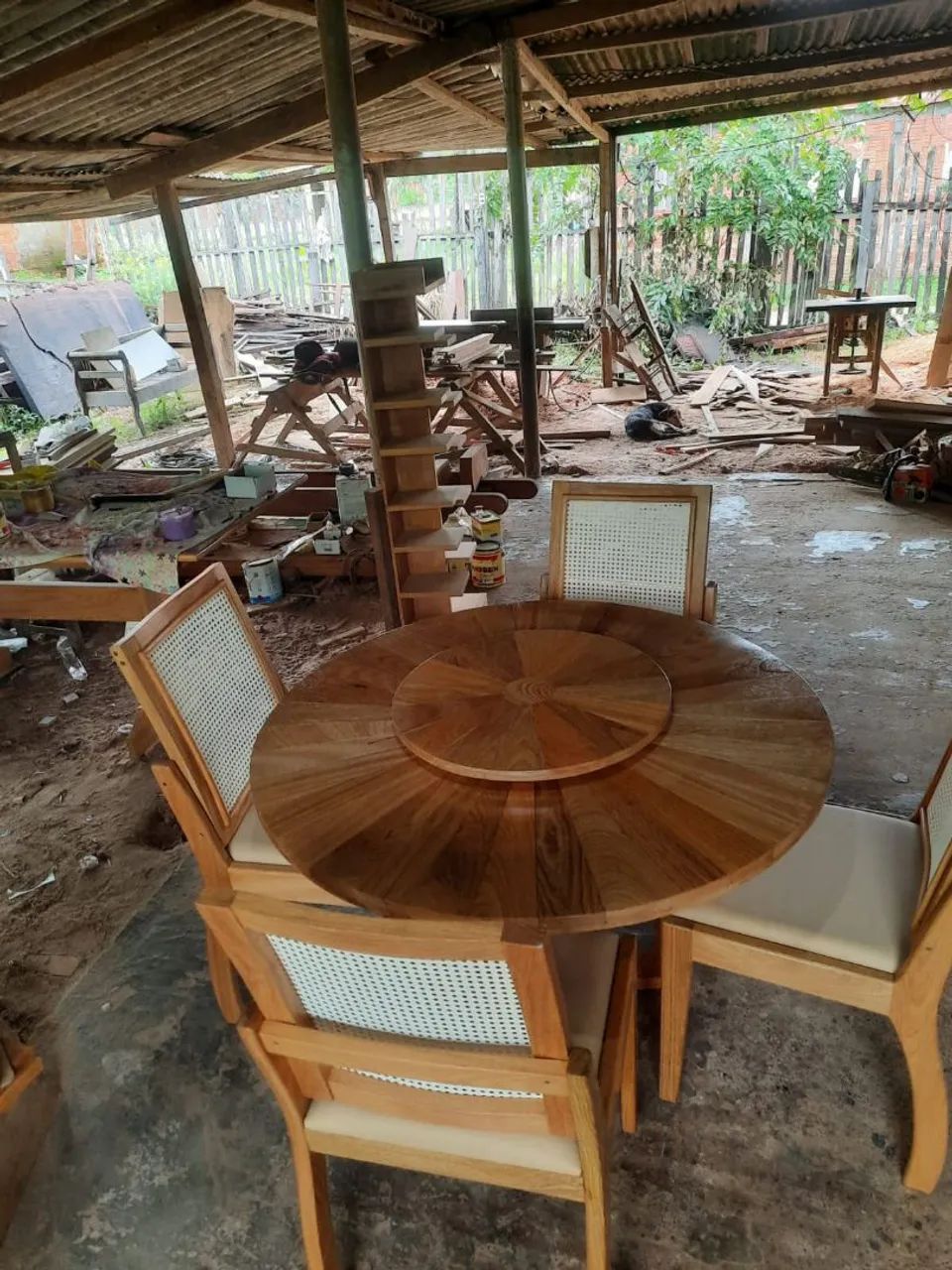 Mesas com cadeira em palha indiana - Foto 3