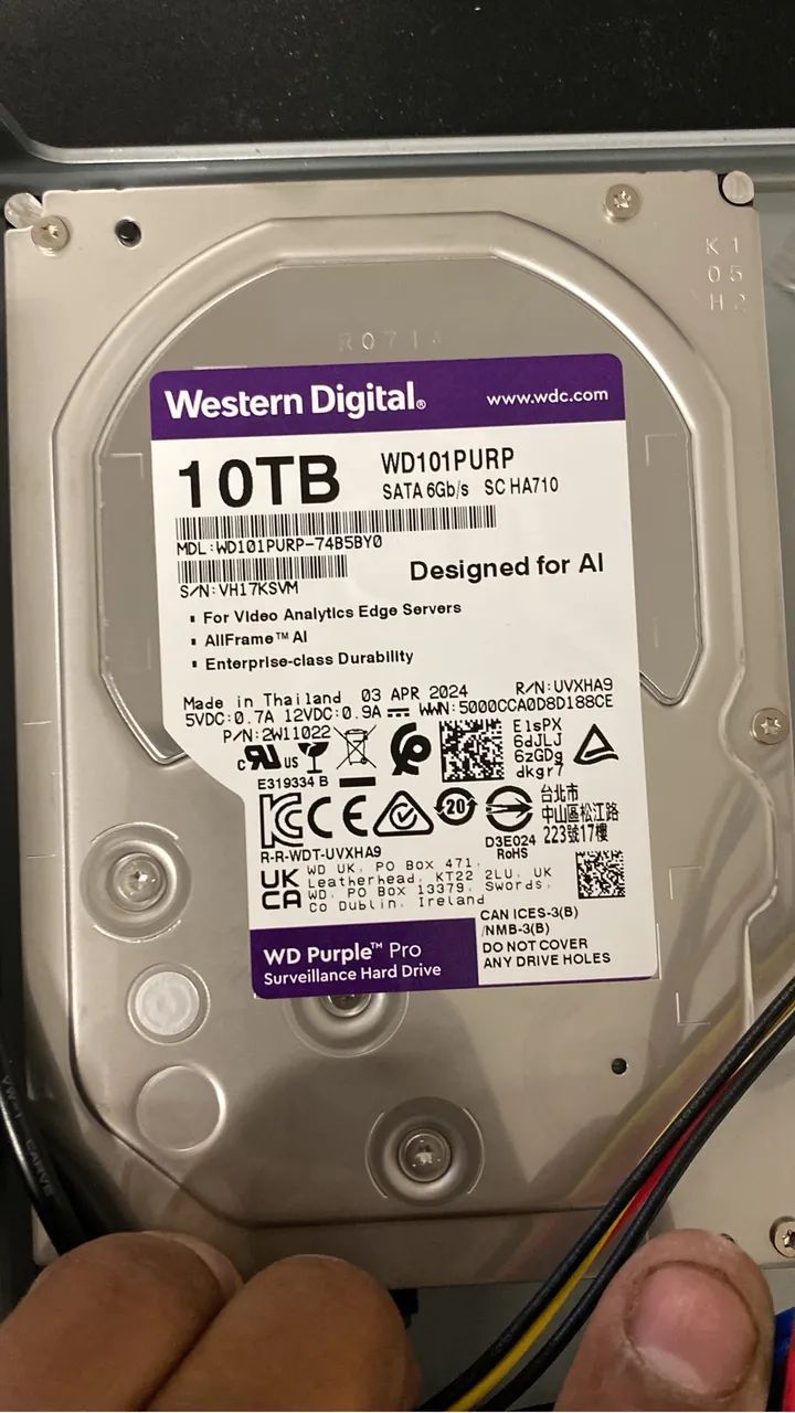HDD WD Intelbras 10TB - nunca usado  - Foto 2