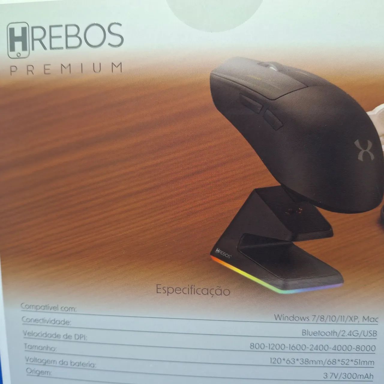 Mouse sem fio Bluetooth recarregável com base de carregamento  - Foto 2