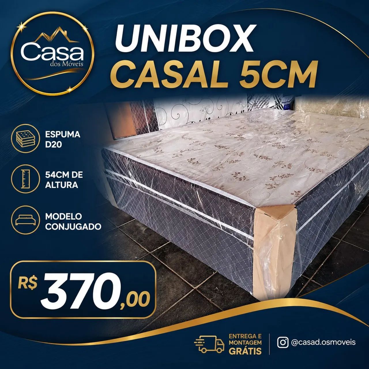 Cama unibox Casal - Pronto entrega 