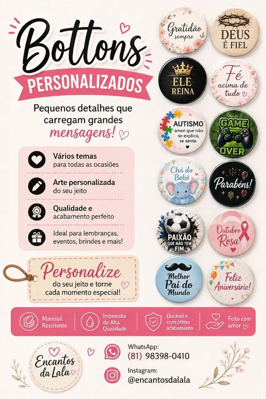Bottons personalizados - Foto 2