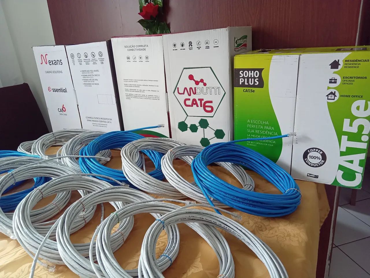 Cabo de internet CAT6 e CAT.5e 1,2,3,5,7,10,12,15,20,25,30,40 metros 10GBPS 250MHZ  - Foto 6