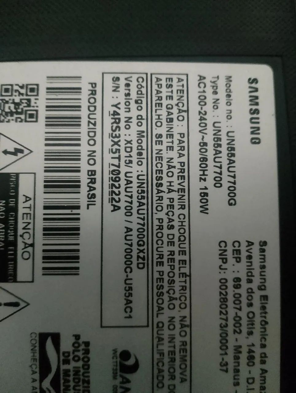 Tv Samsungun 55ua7700g 