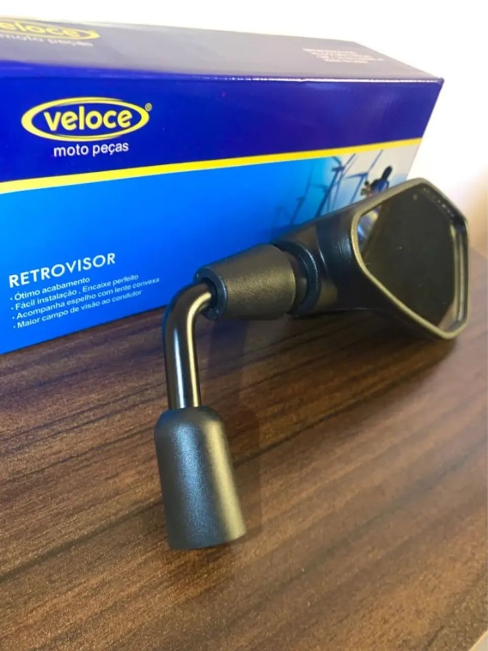 Retrovisor Moto z400 Mini Aste curta - Foto 3